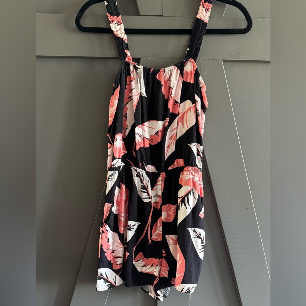 Tropical print Romper